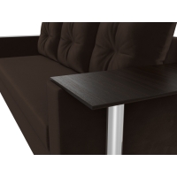 Диван Атланта лайт со столом (микровельвет коричневый) - Изображение 2